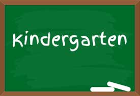 K kindergarten chalkboard