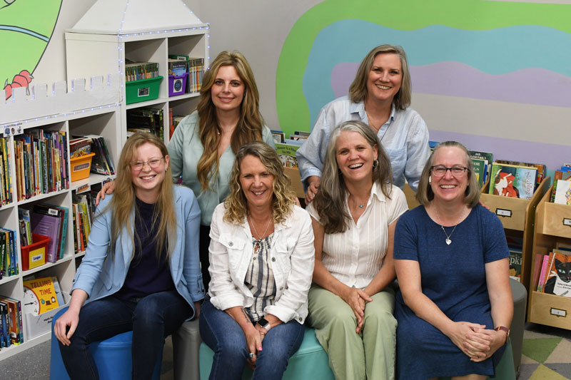 Holly Dees, Penelope Fowles, Jeannine Barrett in Cottonwood Lending Library