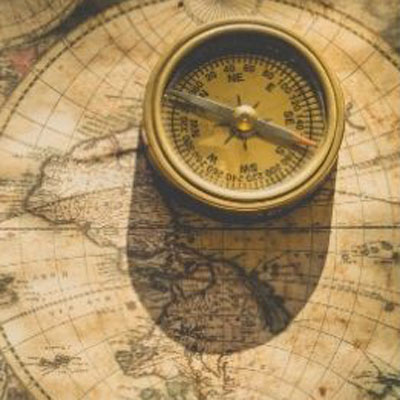 map1 photo of antique map and compass