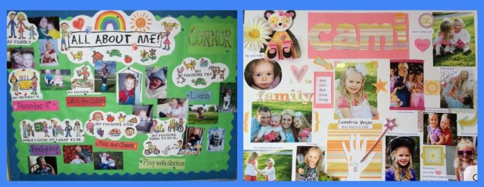 samples two photos showing examples of My Kinder Year posters