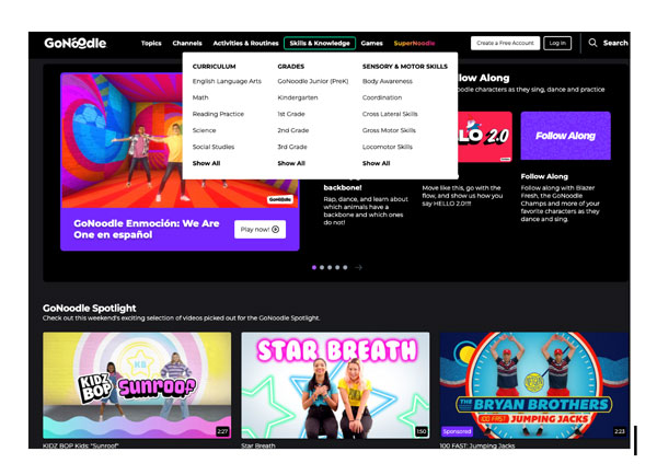 gonoodlescreenshot GoNoodle screenshot