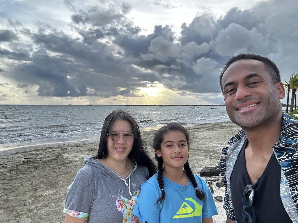 MayAmbassador photo of Lomani-Lee and her parents at the ocean