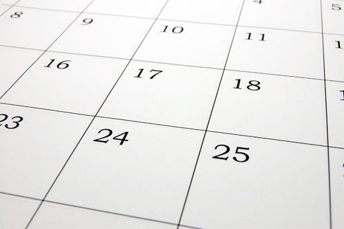 closeup photo of a calendar